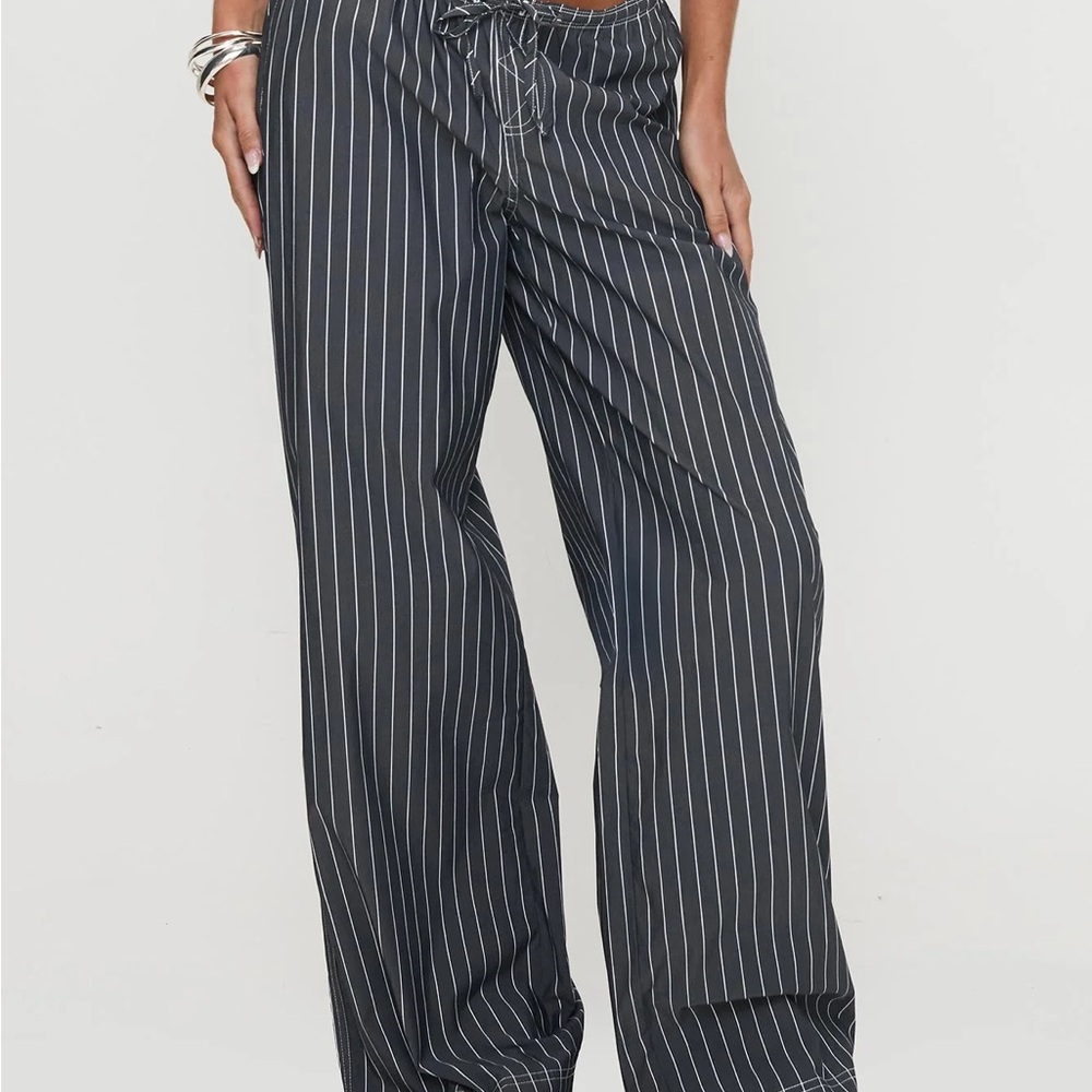 Princess Polly Navy Striped Trousers